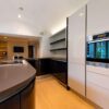 Pedini Italian Luxury Sandstone - Black Gloss Kitchen & Peninsular – Gaggenau Miele Appliances - Granite - Stone Worktops