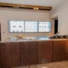 Ex Display Rossana Italian Luxury Olive Large Island & Glass Wall Units – Barazza Gaggenau Appliances - Marmo Breche Nouvelle Marble Worktops & Sink