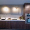 Ex Display Frame 6 Eucalyptus Tonka Dark Brown & Frosted Bronze Glass Matt Poggenpohl Kitchen – Gaggenau Falmec Appliances