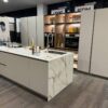 Ex Display Miton Menta Grigio Peitra Cream & Champagne - Natural Walnut Bilam Kitchen & Island - Bosch Appliances