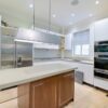 Quality White Parapan Mowlem Kitchen – Sub Zero Miele Appliances - Silestone Mushroom Worktops