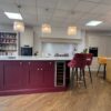 Ex Display 1909 Inframe Shaker Ovolo F&B Oxford Stone - Preference Red Kitchen & Island – Bosch Appliances - Calacatta Oro Quartz Squared Edge Worktops