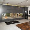 Ex Display Hacker Bristol Graphite & Agate Blue Kitchen – Neff Appliances - Caesarstone & Movable Solid Oak Breakfast Bar