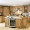 Ex Display Pippy Oak Bespoke In-Frame Kitchen & Island plus Corner Butler Pantry – Gaggenau Appliances - 40mm Granite Worktops with Recessed Drainer inc Solid beech Circular Chopping Board