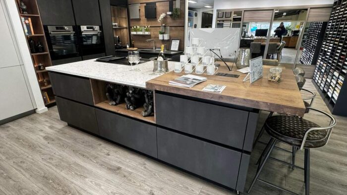 Ex-Display-Schuller-Targa-Dark-Steel-Matt-Lava-Black-Old-Oak-Barrique-Kitchen-Island-–-Quooker-De-Dietrich-Appliances-–-Worktops-Breakfast-Bar