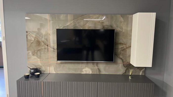 Ex Display Luxury La Bottega TV Wall Storage Centre