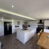 Modern White Gloss “J” Handle Kitchen with matching Island – Bosch Belling Appliances – Quartz Worktops