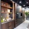 Ex Display Luxury TM Italia D90 Rovere Termotrattato Book Matched Veneer Pocket Door Anthracite Carcass Kitchen – Gaggenau Appliances available as optional extras