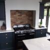 Ex Display Bespoke Modern InFrame Shaker Hartforth Blue Kitchen Matching Island with Double Butler Pantry – Smeg Appliances - Worktops