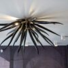 Ex Display Luxury Italian La Murrina Handmade Black Murano Medusa Glass Ceiling Lamp