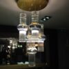 Ex Display Luxury Italian La Murrina Handmade Murano Glass with Gold Details Ceiling Lamp