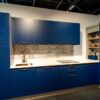 Ex Display Schmidt Painted Blueberry with Copper Finished Handles Kitchen – Neff Bosch Caple Appliances – 30mm Artscut Mysterio Quartz Worktop