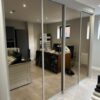 Ex Display Wolds Light Grey Linen Full Height Wardrobe with Tinted Sliding Mirrored Doors