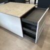 Ex Display Wolds Stand Alone Dressing Unit with White Shaker Back-to-Back Units and Beige Granite Worktop - SE119