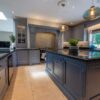 Bespoke Blue Grey and Blue Dovetail Joint Shaker Kitchen including Island & Large Peninsula with Breakfast Bar – Quooker Miele Appliances – Granite Worktops - 3832716