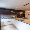 Ex Display Hacker Concept Large Hampton White - Porto Blackberry Kitchen & Peninsular & Sideboard - Dekton Soke 20mm Worktops