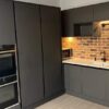 Wren Milano Satin Nero Grey Matt Kitchen – Neff AEG Appliances - White with Grey Veined Worktops