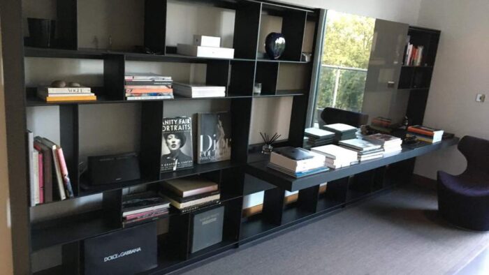 Ex Display B&B Italia Antonio Citterio Bookcase with Sliding Door and Desk Home Office