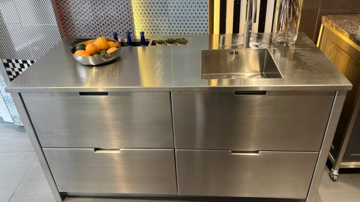 Ex Display Hacker Stainless Steel Island with Wine Reservoir