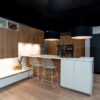 Ex Display Nolte Manhattan Soft Lack White Matt Volcanic Oak Lacquer Kitchen & Peninsula – BORA Neff AEG Appliances - Caesarstone Snow 20mm Worktops