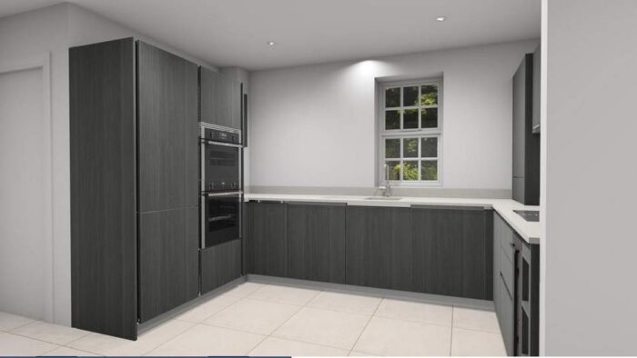 New Boxed Luxury Porcelanosa Projects Eucalyptus Smutty Grey Kitchen