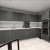 New Boxed Luxury Porcelanosa Projects Eucalyptus Smutty Grey P180 Gola Wharf Handle Kitchen