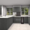 New Boxed Luxury Porcelanosa Projects Eucalyptus Smutty Grey P180 Gola Wharf Handle Kitchen