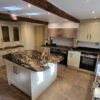 Sheraton Soft Close Oyster Grey Shaker Kitchen with Matching Island – Smeg Siemens CDA Appliances – Granite Worktops