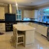 Soft Close Buttercream Shaker Kitchen including Island with Breakfast Bar - Granite Worktops