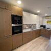 Ex Display Hacker Bown Wild Oak Wood Veneer - Louvered Glass Climber Kitchen & Peninsula – Neolith Porcelain & Stainless Steel Worktops Siemens Appliances