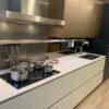 Ex Display Hacker Systemat White Satin - Black Star Granite - Bronze Textured Kitchen – Milele Appliances - White Quartz 12mm Worktop