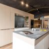 Ex Display Nolte Plus Neo Leaf Sand Ash White Quartz Grey Kitchen & Island – Siemens Appliances - Caesarstone Rugged Concrete 20mm Worktops