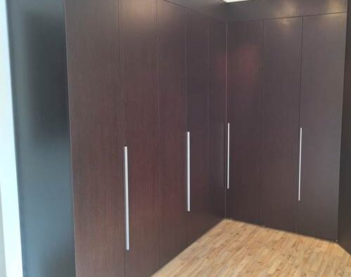 Ex Display Presotto Italia Hinged Wardrobe with Silver Matt Handles