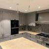 Modern Light Grey Shaker Detailed Kitchen & Island with Matching Pantry Dresser – Liebherr Bosch and more Appliances -