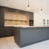 Young Hacker Classic Lasso Laser Soft Beechwood Kitchen inc Large Island with Breakfast Bar and Utility Room – Siemens Electriq Kenwood Appliances – Quartz Worktops