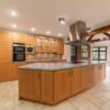 Beech Colour Shaker Kitchen with Large Island – Gaggenau Neff Siemens Smeg Appliances – Corian Worktops