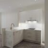 Ex Display Hacker Lotus Ivory Cream Shaker Kitchenette - Bora Appliances - Dekton Khalo XGloss (40mm) with Waterfall Sides Worktops