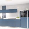 Ex Display Leicht Contino 5008 Matt Blue Glass Door Kitchen – 3832868