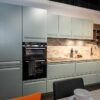 Ex Display Schmidt Take Green Tea Kitchen – Siemens AEG Neff Airforce Appliances – Sandalwood Corian Worktops - 3832896