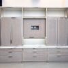 Ex Display Smallbone Senso Oak Light Grey Stain Polished Nickel Door Dresser - Sideboard