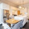 Luxury Mark Wilkinson Traditional White Etruscan Door Kitchen matching Island with Tall Double Butler Pantry – Britannia Mark Wilkinson Neff Amana Appliances - Bullnose White Granite Worktops & Table