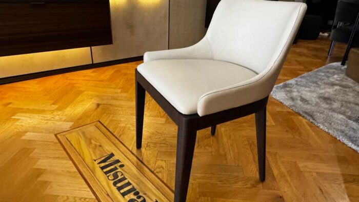 Luxury Collection New Unused 6 Misura Emme Design Cleo Grey Elm Dining Chairs – SE173