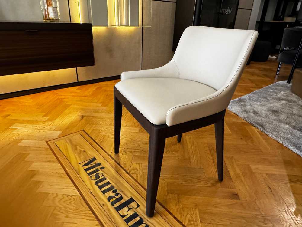 Luxury Collection New Unused 6 Misura Emme Design Cleo Grey Elm Dining Chairs – SE173