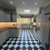 Large Dove Grey Shaker Kitchen and Utility Room - Rangemaster Bosch Baumatic Appliances – Flecked Granite Worktops – 3833036