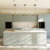 New Boxed Little Green “Livid” Painted Kitchen with Matching Island