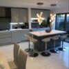 Wren Sky Blue Modern Slab Gloss Kitchen & Island – Hotpoint Appliances – 3833051