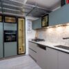 Ex Display Mobilturi POP Verde Green and Fango Opaco Kitchen – 1810 Sink – Lavender Nilestone Worktops