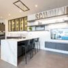 Ex Display Scavolini Caraterre Iron Grey - Scav374 - with Peninsula – Smeg Appliances – Dekton Marble Effect Worktops