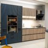 Ex Display Schuller Modena Scala Ash Nordic / Deep Blue Kitchen – Miele Neff Siemens Appliances - Unistone Quartz Carrara Misterio Worktops
