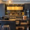 Ex Display The Wood Works Luxury Elements Slate Black - Kronospan Copper Kitchen & Matching Island – Levantina Barocco Granite 20mm Worktops with Waterfall Sides